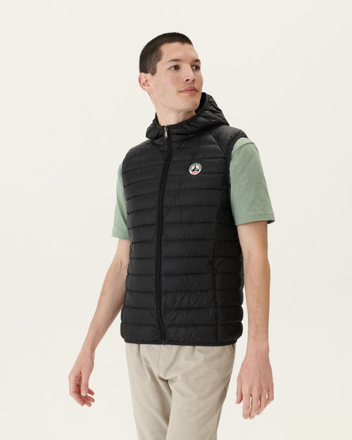 Black Hooded sleeveless down jacket Pat - JOTT UK - 2