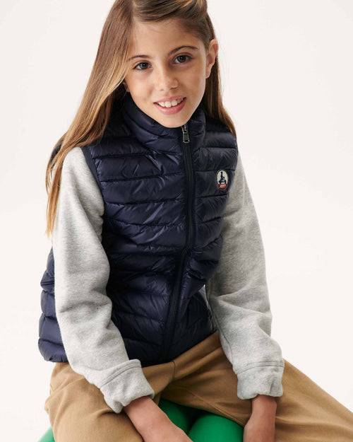 Navy Sleeveless Down Jacket Zoe
