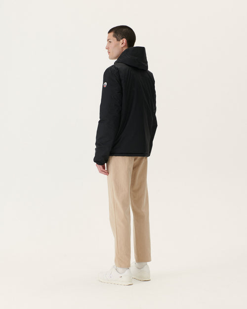 Black Bergen reversible hooded puffer jacket - JOTT UK - 4