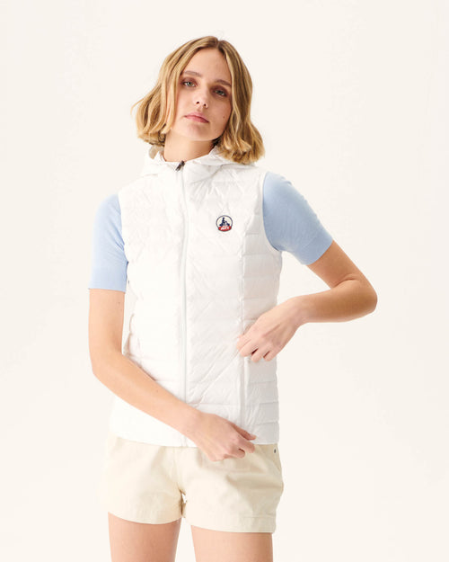 Light sleeveless down jacket White Mali - JOTT UK - 2