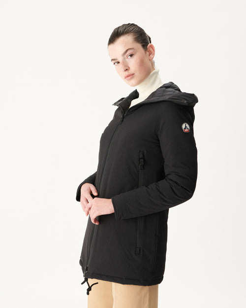 Hooded down jacket Black Sibérie - JOTT UK - 5