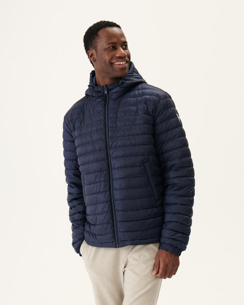Navy Bergen reversible hooded puffer jacket - JOTT UK - 5