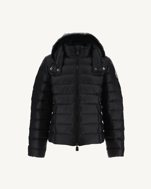Black Hooded Down Jacket Opale - JOTT UK - 5