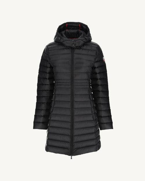 Long hooded down jacket Black Vero - JOTT UK - 2