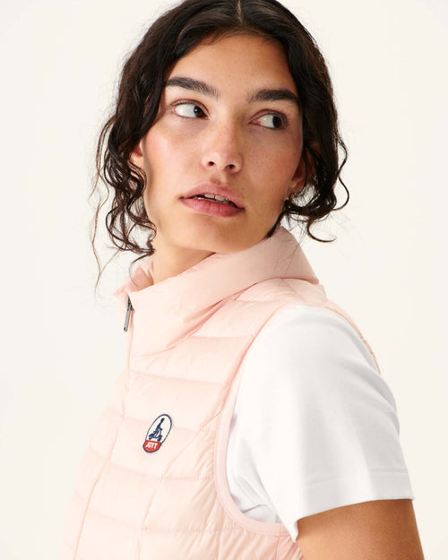 Light sleeveless down jacket Soft pink Seda - JOTT UK - 4