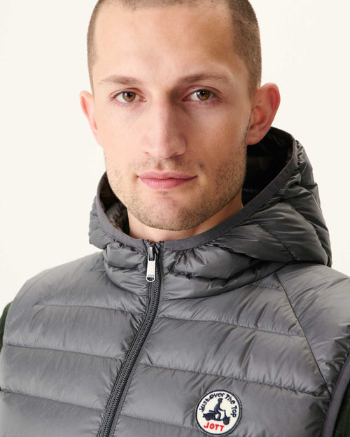 Anthracite Hooded sleeveless down jacket Pat - JOTT UK - 3