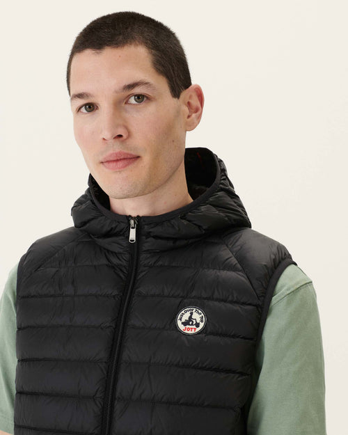 Black Hooded sleeveless down jacket Pat - JOTT UK - 3
