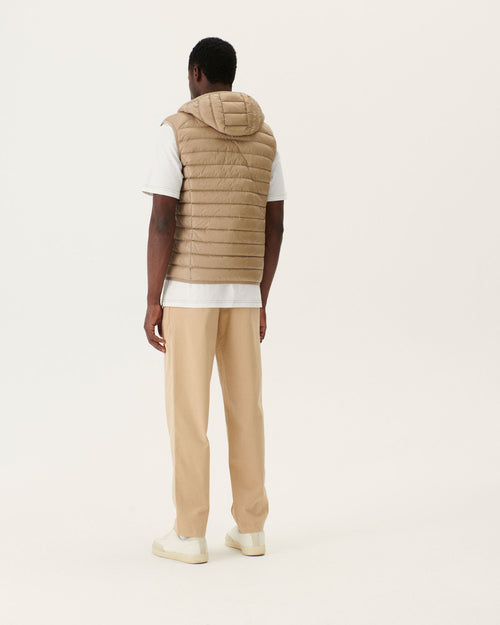 Beige Hooded sleeveless down jacket Pat - JOTT UK - 4